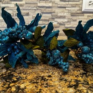 Blue Floral Home Accent Decor